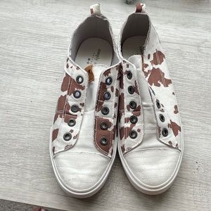 Cow print shoes